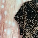 Alfani Black Short Sleeve Tan Printed Dressy T Shirt Size XS Photo 5