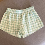Green Checkered Shrek Patterned Shorts Size XS Photo 0