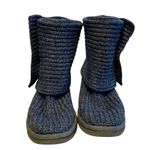 UGG  Australia Cardy III Knit Button Foldable Blue Boot 7 Lamb Fleece‎ Shearling Photo 7