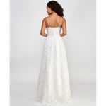 City Studios Floral Embroidered Tulle Bustier Gown Ivory/Pink‎ Prom Formal White Size undefined Photo 2