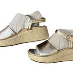 $150 NIB ABEO 8.5 Devyn Sandal Wedge Metatarsal Orthotic Neutral Solstice Buckle Gold Photo 3