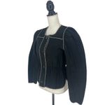 Anthropologie Quilted Puff Sleeve Jacket in Black Photo 5
