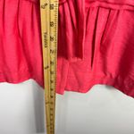 BCBGMAXAZRIA  Top S Coral Peplum Blazer Blouse Rosette Waist Indie‎ Sleaze Career Photo 3