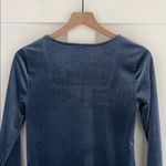 Old Navy  Velvet Feel Square Neck Long Sleeve Bodysuit Obscure Night Blue Size M Photo 7