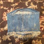 Afterhours Denim Strapless Top Blue Size 2 Photo 3