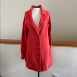 Free People  orange wool cardigan jacket coat oversized knit trench Photo 4