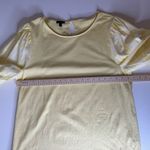 Talbots  Womens Woven Sleeve Crewneck Tee Sz XL Yellow Preppy Colorful‎ Casual Photo 7