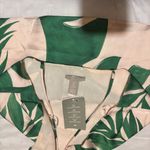 H&M Womens Tropical Satin Cami Tank Top Cream Green Small NEW Photo 4