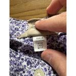Duluth Trading Shirt Women Size 2X Purple Floral Button Up Casual Comfort Photo 10