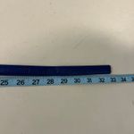 Liz Claiborne 90s Blue Genuine Leather Thin Skinny Gold Buckle Belt Size XS Photo 6