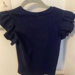 Francesca's Francesca’s Hello Franki Sleeveless Ribbed Ruffle Tee Photo 1