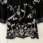 Esley  anthropologie blouse size small floral embroidered gauzy flutter sleeve Photo 5