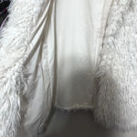 Vince Camuto Two by  Womens Faux Fur Vest Size L Mob Wife Cream Ivory Photo 4