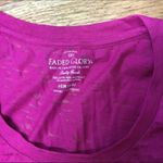 Faded Glory  Womens‎ Tee Size Small 4 6 Pink Indian Design Burnout Fabric Photo 4