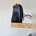 Tory Burch  Robinson Navy Leather & Printed Canvas Shoulder Bag Photo 13