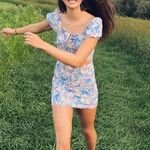 floral two piece set Blue Size M Photo 0