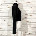 ZARA  W & B Cropped Mockneck Long Sleeve Tee - Black - Medium Photo 8