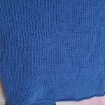 Wooden Ships ANTHRO BLUE KNIT WITH DAISY FLORAL PRINT V NECK SWEATER S/M Photo 9