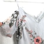 Lulus Verona Light Blue Floral Print Off Photo 1