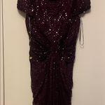 Elegant Sequin Midi Dress in Purple Size XL Photo 2