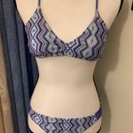 Xhilaration Xhiliration Blue Aztec Strappy Hipster Bikini Photo 1