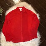 Jordan vintage red pleated front button down LG Photo 0