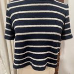 Massimo Dutti Stripped Knit Short Sleeve Sweater Photo 1