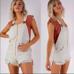 Free People ✨ White Sunkissed Denim Overalls Romper/Jumpsuit✨ Photo 5