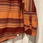 L.L. Bean Size XL Burgundy Coral Striped Flannel Button Down Shirt Size Pockets Pink Photo 3