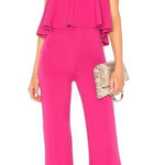 Lovers + Friends  Jumpsuit Women Medium Pink Strapless Nikki Flare Leg Party Photo 0