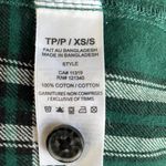 Garage  Green Plaid Flannel Button Down Shirt Photo 4