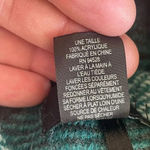 Modena Women Turtle Neck Knit Fringe Plaid Poncho Cape Soft Shawl One Size Blue Photo 7