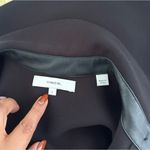 Vince Cady Shirt Dress Size Small in Black Leather Cuffs Photo 7