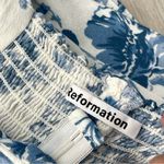 Reformation Floral Tank Top ellora crop womens Blue White (size 4) romantic date Photo 1