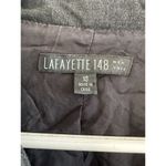 Lafayette 148 Classic Charcoal‎ Gray Blazer Professional Office Wear Size 10 Black Photo 2