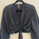 Free People  Gigi Black Tie Front Top Size XS Photo 5