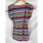 Gap Colorful Stripe Cap Sleeve Tie Waist Dress Size Small Photo 3