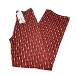 ZARA  medium brown red jacquard wide leg pants nwt Photo 0