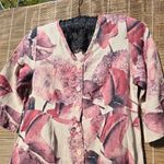 Flax  Magnolia Floral Print Dress 100% Linen 4/6 Photo 3