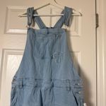 Mickey Mouse Denim Overall Disney Parks Our Universe Light Blue Jeans Women's L Size L Photo 4