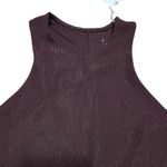 A New Day  Women's Dark Brown Slim Fit High Neck Tank Top - Size Small - NWT Photo 3