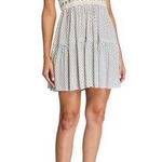 Lemlem Women's Wibi V-Neck Lace Trim blue white Short Mini Dress Size Large Photo 0