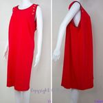 Julia Jordan NEW red sleeveless shift dress with mental cut-out detail, 16 Photo 5