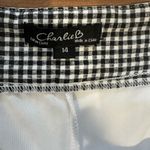 CHARLIE B Black and White Houndstooth Pencil Skirt Size 14 Photo 2