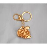 Pink Rabbit Bling Rhinestone Keychain or Charm Key —Makes a great Gift ~NEW~ Photo 4