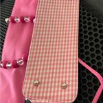 Bible purse.Pink and Black Women's Handbag with Beaded Handle . Pink Photo 4