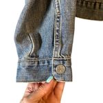 Calvin Klein  Blue 100% Cotton Collared Full Zip Denim Jean Jacket Women Sz L Photo 2