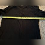 Time & Tru  Women's M Black floral embroidered Bell Sleeve Top Pleats ruffles Photo 7