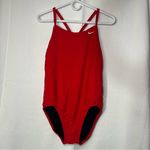 Nike Swim Fastback Women's One-Piece Swimsuit Size 12 Competitive Lifeguard Red Photo 4