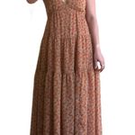 Madewell Georgette Ruffle-Sleeve Tiered Midi Dress In Daisy Meadow Size 8 Photo 5